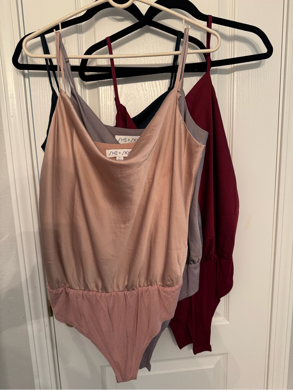 Satin tank bodysuit set of 4